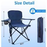 Folding Camping Chair, 225lb Capacity, Cup Holder & Bag, 5.5lb