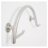 30 in. Pismo Curved Shower Grab Bar with Toilet Paper Holder, Satin