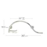 30 in. Pismo Curved Shower Grab Bar with Toilet Paper Holder, Satin