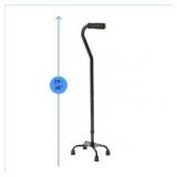 Medline Aluminum Quad Cane with Small Base for Balance, Portable