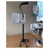 Medline Aluminum Quad Cane with Small Base for Balance, Portable