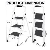 $99 3-Step Folding Ladder with Wide Anti-Slip Pedals, 330lb Steel