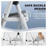 $99 3-Step Folding Ladder with Wide Anti-Slip Pedals, 330lb Steel