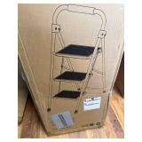 $99 3-Step Folding Ladder with Wide Anti-Slip Pedals, 330lb Steel