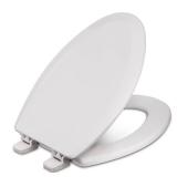 Centoco Wooden Toilet Seat Elongated, Closed Front, White