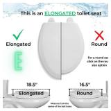 Centoco Wooden Toilet Seat Elongated, Closed Front, White