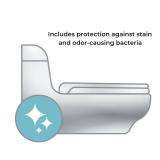 Centoco Wooden Toilet Seat Elongated, Closed Front, White