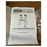 $59 VEVOR 2-in-1 Folding Walker with Armrests, Height Adjustable