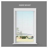 $65 Lumino 2-Inch Cordless Faux Wood Blind, White, 31.5 x 64"