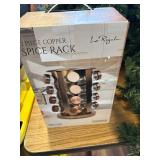 Le Regalo Spice Rack Set, 16 Jars, Copper Rack & Bottles