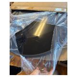 Outdoor Coffee Table with Tempered Glass - 23" Metal Bistro Table