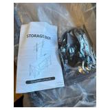 $130 GYIIYUO LED TV Stand with Mount, Power Outlet & Drawers, Black