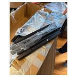 $130 GYIIYUO LED TV Stand with Mount, Power Outlet & Drawers, Black