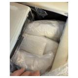 39.3 in. Square Arm 1-Piece Linen Modular Corner Sectional Sofa Couch in Wh