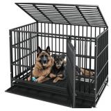 $300 Waleaf 48-Inch Heavy Duty Dog Crate with Wheels & Removable Tray