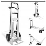 $210!! 3-in-1 Aluminum Convertible Hand Truck - 4-Wheel Cart Up to 100