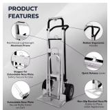 $210!! 3-in-1 Aluminum Convertible Hand Truck - 4-Wheel Cart Up to 100