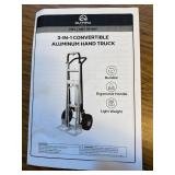 $210!! 3-in-1 Aluminum Convertible Hand Truck - 4-Wheel Cart Up to 100