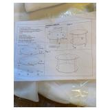 $80 Clear Round Acrylic Coffee Table with Storage, 2-Tier Lucite