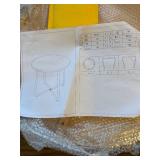 Patio Round Side Table Waterproof Metal Outdoor Table, Sage Green