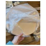 Patio Round Side Table Waterproof Metal Outdoor Table, Sage Green