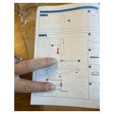 $85 Patio Umbrella Base 43lb with Wheels, Square Concrete Stand, White