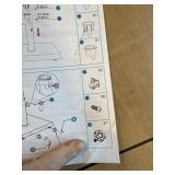 $85 Patio Umbrella Base 43lb with Wheels, Square Concrete Stand, White