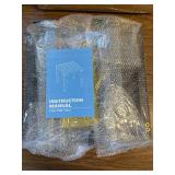 $48 PHI VILLA Indoor/Outdoor Small Metal Square Side Table, Black