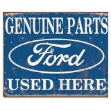 Genuine Ford Parts Tin Collectible Sign Ephemera Gift