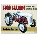 16 x 12 Old Tin Sign Ford Farming Tractor