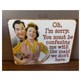 Maid Tin Sign - 16x12