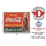 Desperate Enterprises Coca-Cola Tin Sign - 16x12.5 in
