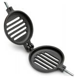 Hamburger Campfire Iron - Handheld Burger Grill by Old Mountain