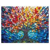 ALL4JIG Colorful Tree Puzzle, 1000 Pieces, Christmas Gift