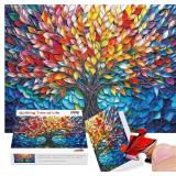 ALL4JIG Colorful Tree Puzzle, 1000 Pieces, Christmas Gift