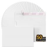 CREGEAR 5x7 A7 Printable Self-Seal Envelopes, White, 50 Pack