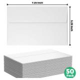 CREGEAR 5x7 A7 Printable Self-Seal Envelopes, White, 50 Pack