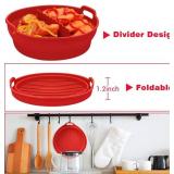 Air Fryer Silicone Liners 8.5-Inch for 5 8 Qt, Reusable