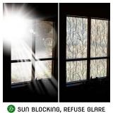 DKTIE Window Film Privacy, Stained Glass Cling (Dark Green)