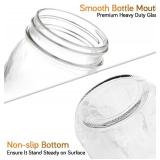 2 Pack Regular Mouth Mason Jars 16oz with Airtight Lids