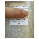 2 Pack Regular Mouth Mason Jars 16oz with Airtight Lids