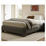 Cloud Platform KING Bed Frame, Dark Grey, No Box Spring