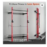Wall Mounted Folding Squat Rack