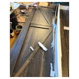 $200 YGEOMER 59in TV Stand with Fireplace, LED Lights, BROWN