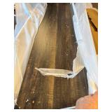 $200 YGEOMER 59in TV Stand with Fireplace, LED Lights, BROWN