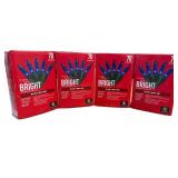 4 packages 70 count blue light set, 14 foot each