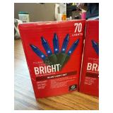 4 packages 70 count blue light set, 14 foot each