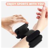 2- Pack. Adjustable Ankle/Wrist Weights, 1 Pair, 1 lb Each, Silicone. Black