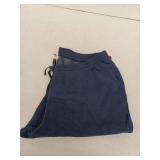 Amazon Essentials Womens Straight Leg Sweatpants with Drawstring for Women, Fleece, Navy Heather, 3X