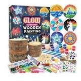 Glow In The Dark Wooden Painting Craft Kit- 2 Pack